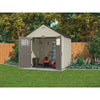 Suncast Tremont 8 ft. x 7 ft. Resin Vertical Peak Storage Shed with Floor Kit