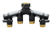 Orbit Pro Flo 3/4 in. Metal Threaded Female/Male Garden Hose Manifold