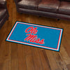 University of Mississippi (Ole Miss) Light Blue 3ft. x 5ft. Plush Area Rug