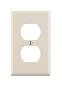 Leviton Light Almond 1 gang Thermoset Plastic Duplex Wall Plate 10 pk