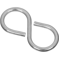 V2072 #809, 2-1/8â€ Closed S Hooks - Zinc Plated