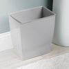 iDesign Mono Gray Plastic Rectangular Wastebasket