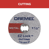 Dremel EZ Lock 1-1/2 in. D X 1/8 in. Fiberglass Metal Cut-Off Wheel 5 pk