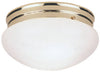 Westinghouse 4-3/4 in. H X 8-7/8 in. W X 8-7/8 in. L Polished Brass White Ceiling Light