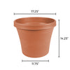 Bloem TerraPot 14.2 in. H X 16 in. D Resin Planter Terracotta Clay