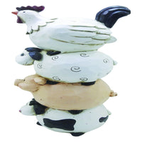 Infinity Polyresin Multi-color 18.11 in. Farm Animal Statue (Pack of 4).