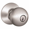 Schlage Orbit Satin Chrome Entry Lockset 1-3/4 in.