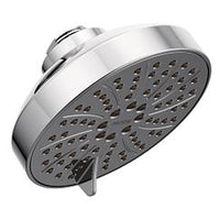 Chrome six-function 4.5" diameter spray head eco-performance showerhead