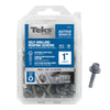 Teks No. 12  x 1 in. L Hex Washer Head Zinc-Plated Steel Roofing Screws 80 pk