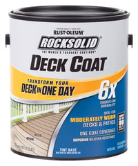 Rust-Oleum RockSolid 6X Deck Coat Solid Tintable Tint Base Deck Resurfacer 3.63 qt. (Pack of 2)