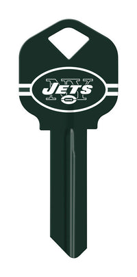 Hillman New York Jets Painted Key House/Office Universal Key Blank Single (Pack of 6).