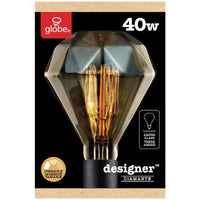 Globe Electric Designer Diamante 40 W BR30 Decorative Incandescent Bulb E26 (Medium) Amber 1 pk