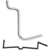 V2301 1â€ Locking Straight Hook 8/pk - Zinc Plated