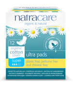 Natracare 3080 Ultra Super Pads With Wings 12 Count