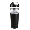 Umbra Venti 16 gal Black/Silver Plastic Swing-Top Trash Can