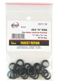 Danco 1/2 in. D X 5/16 in. D #83 Rubber O-Ring 20 pk