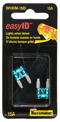 Blue Mini Auto Fuse, 15A, 2-Pk.