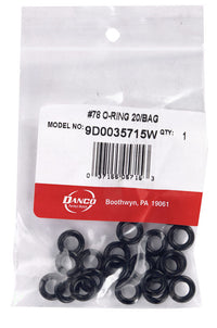 Danco 7/16 in. D X 1/4 in. D Rubber O-Ring 20 pk