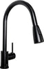 Dahsnü Pulldown Kitchen Faucet with Single Handle, Lead-Free Brass, Ceramic Cartridge, cUPC Certified, Contemporary Design (Matte Black)