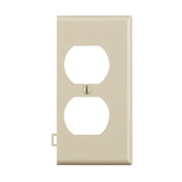 Leviton Light Almond 1 gang Thermoplastic Nylon Duplex Sectional End Wall Plate 1 pk