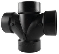 Charlotte Pipe 2 in. Hub X 2 in. D Hub ABS Sanitary Tee