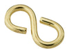 National Hardware Gold Solid Brass 7/8 in.   L Closed S-Hook 10 lb 3 pk