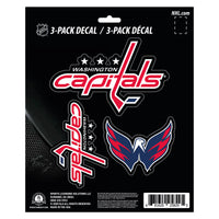 NHL - Washington Capitals 3 Piece Decal Sticker Set