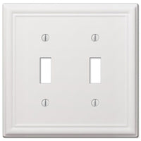 Amerelle White 1 gang Steel Toggle Wall Plate 1 pk