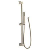 Brushed nickel handheld shower