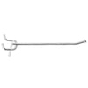 Pegboard Single Angle Hook, Galvanized Steel, 4-In.