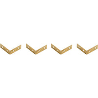 V1875 1-1/2" X 5/8" Corner Brace 4/pk - Polished Brass