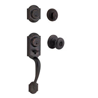 Kwikset Venetian Bronze Adjustable Keyed Single Cylinder Door Handle Set 1.75 Thick in.