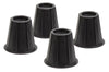 Honey-Can-Do Plastic Bed Risers Black Round 9.90 in. W X 6.9 in. L 4 pk