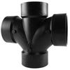 Charlotte Pipe 3 in. Hub X 3 in. D Hub ABS Sanitary Tee