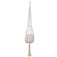 Trendspot Macrame 5.5 in. D Ceramic Planter White (Pack of 2)