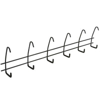 National Hardware 27-1/2 in. L Vinyl Coated Black Steel Long Handle Hook Rack 10 lb. cap. (Pack of 6)