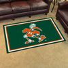 University of Miami Sebastian the Ibis 4ft. x 6ft. Plush Area Rug