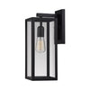 Globe Electric Vintage Matte Black Hardwired 1-Light Hurley Wall Sconce 16 H x 6 W x 8 D in.