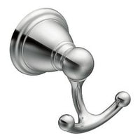 CHROME DOUBLE ROBE HOOK