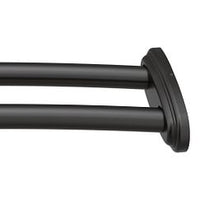 MATTE BLACK ADJUSTABLE CURVED SHOWER ROD