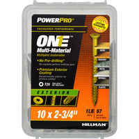 Hillman POWERPRO ONE No. 10 X 2-3/4 in. L Star Flat Head Multi-Material Screw 1 lb 97 pk