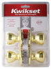 Kwikset Tylo Polished Brass Entry Knobs 1-3/4 in.