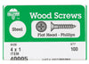 Hillman No. 4 X 1 in. L Phillips Zinc-Plated Wood Screws 100 pk