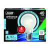 Feit Enhance A19 E26 (Medium) LED Bulb Daylight 40 Watt Equivalence 4 pk