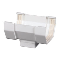 Amerimax 6.25 in. H x 5 in. W x 9 in. L White Vinyl Gutter Drop Outlet