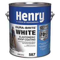 Henry Dura-Bright Smooth White Elastomeric Roof Coating 0.9 gal. (Pack of 4)