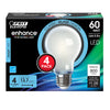 Feit Enhance A19 E26 (Medium) LED Bulb Daylight 60 Watt Equivalence 4 pk