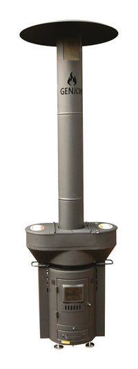 Q-Stoves Q-Flame 106000 BTU Wood Pellet Steel Modern Patio Heater 314 sq ft