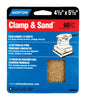 Norton Clamp & Sand 5-1/2 in. L X 4-1/2 in. W 60 Grit Aluminum Oxide 1/4 Sheet Sandpaper 6 pk