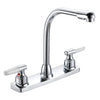 LDR Two Handle Chrome Kitchen Faucet Side Sprayer Included